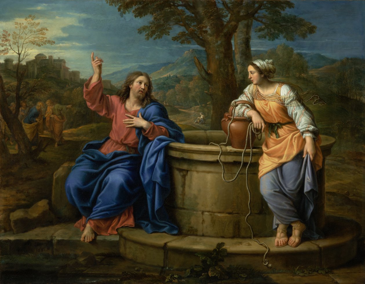 Kristus og kvinnen i Samaria av Pierre Mignard