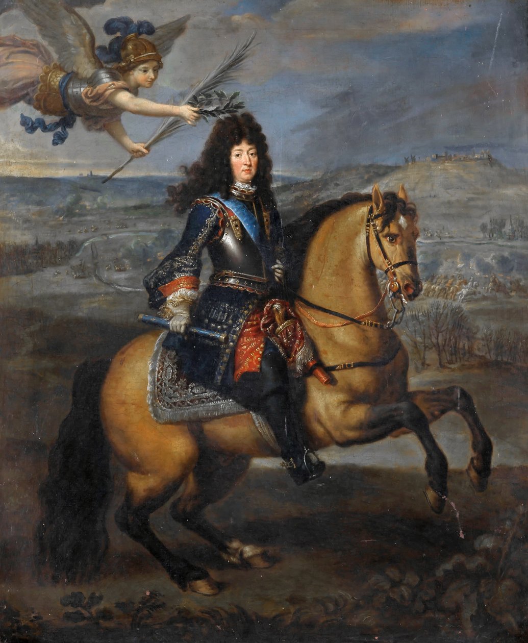 Rytterportrett av Ludvig XIV ved beleiringen av Namur av Pierre Mignard