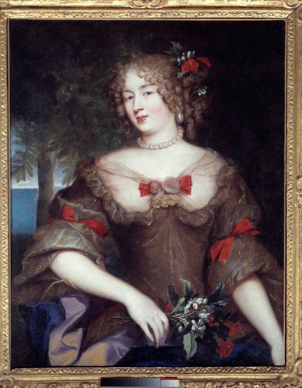 Madame de Sevigne: portrett av Francoise Marguerite de Sevigne, grevinne av Grignan (1648-1705), datter av Marie de Rabutin-Chantal, markis av Sevigne (1626-1696). Maleri av Pierre Mignard (1612-1695) av Pierre Mignard