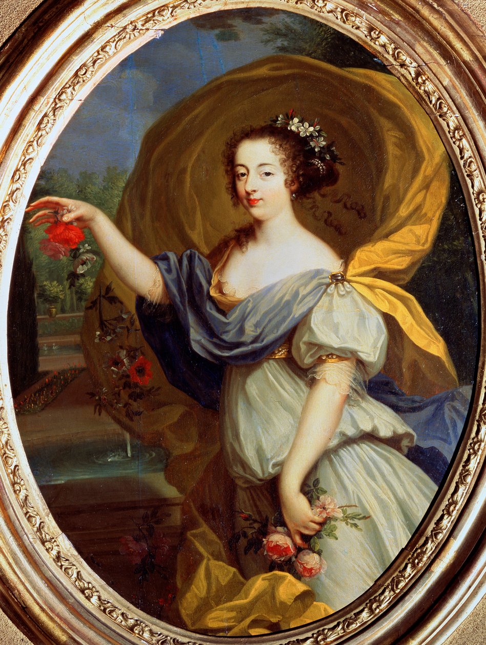 Portrett av hertuginne de la Valliere som Flora, 1600-tallet. av Pierre Mignard