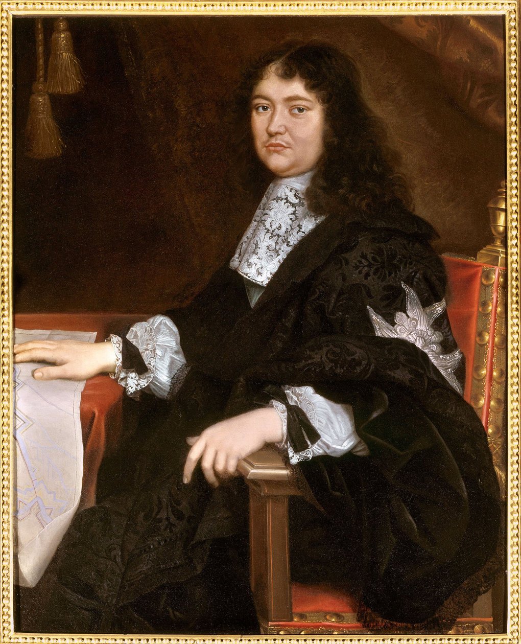 Portrett av François Michel Le Tellier, Marquis de Louvois 1641-1691, andre halvdel av 1600-tallet av Pierre Mignard