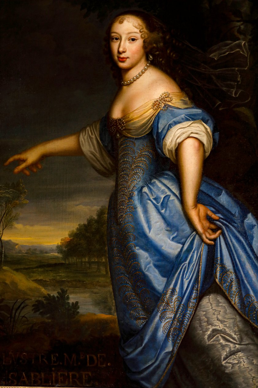 Portrett av Madame de la Sablière. Olje på lerret av Pierre Mignard