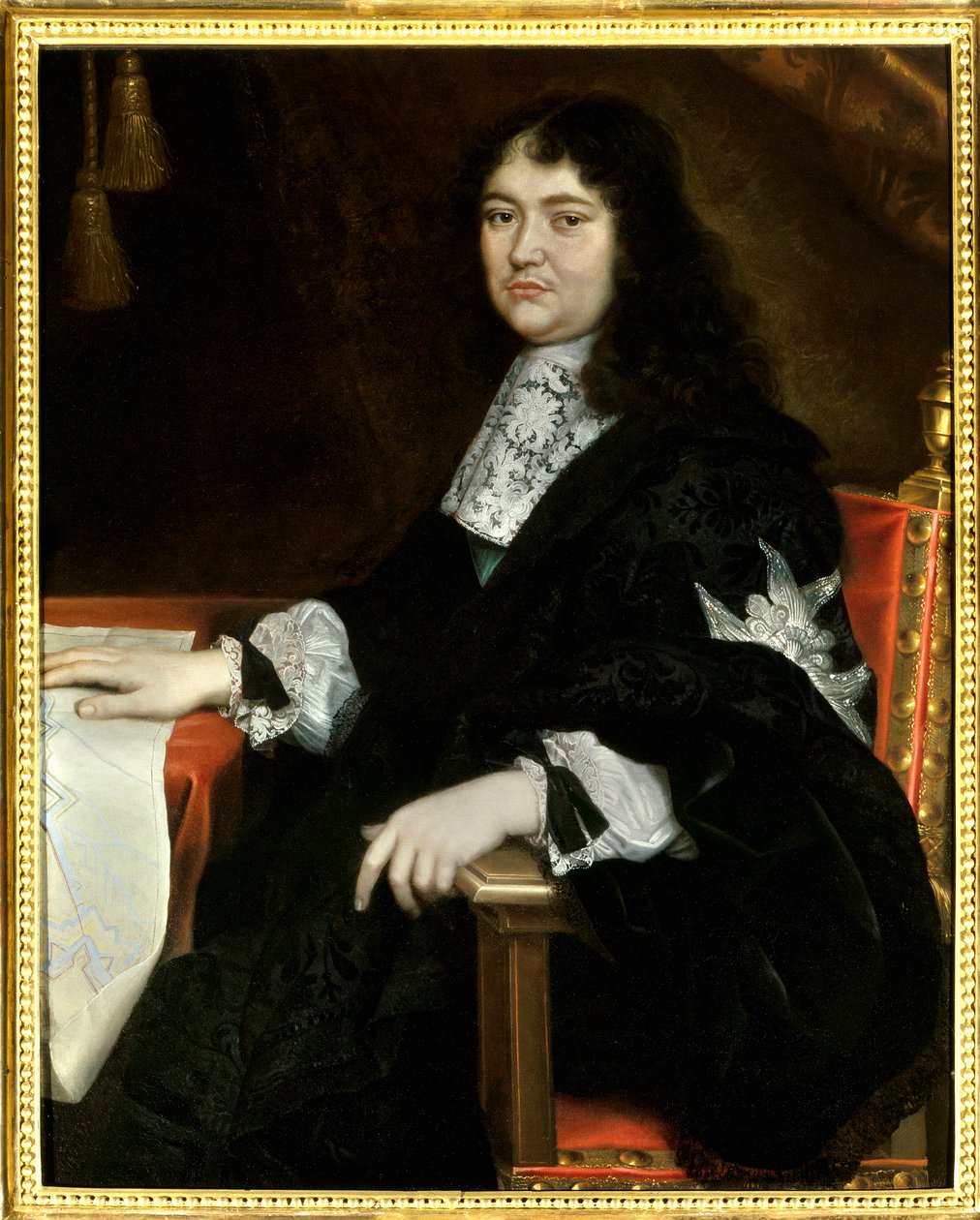 Portrett av Michel Le Tellier, Marquis de Louvois (1641-1691) Maleri av Pierre Mignard (1612-1695) 1600-tallet. Det må nevnes: Reims, Musee Des Beaux Arts - Portrait of Michel Le Tellier, Marquis de Louvois (1641-1691). Maleri av Pierre Mignard av Pierre Mignard