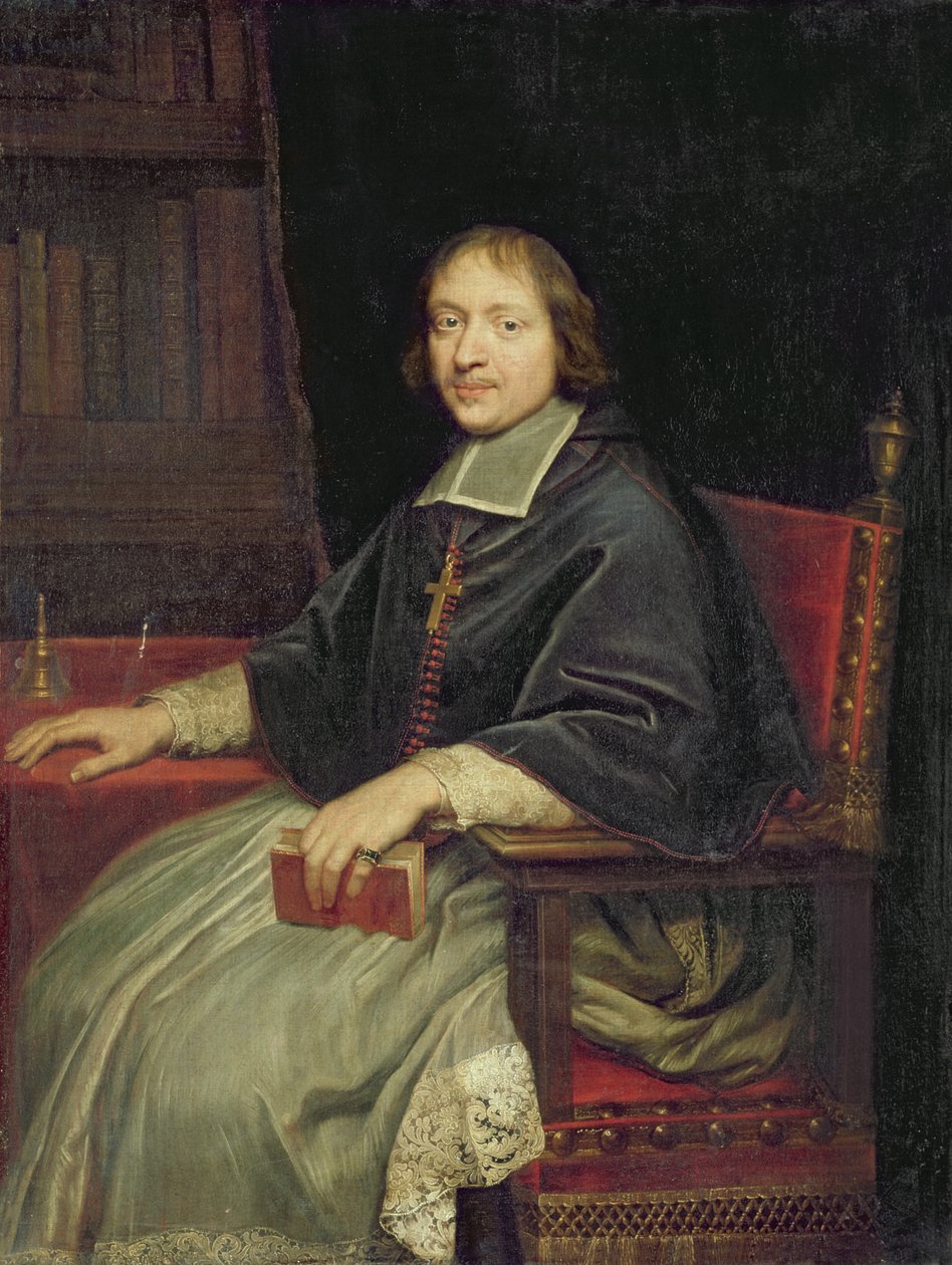 Portrett av en geistlig, sies å være Jean Francois Paul de Gondi av Pierre Mignard