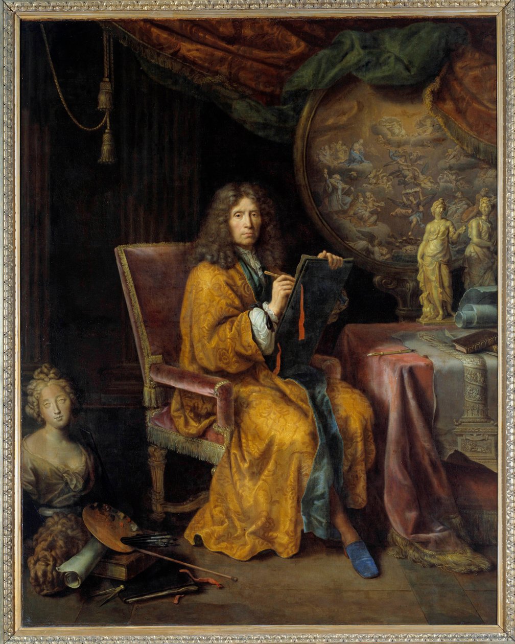 Selvportrettmaleri av Pierre Mignard (1612-1695) 1600-tallet. Søn 2,35x1,88 m. - Selvportrett av Pierre Mignard (1612-1695) 1600-tallet. 2,35 x 1,88 m. Louvre-museet, Paris av Pierre Mignard