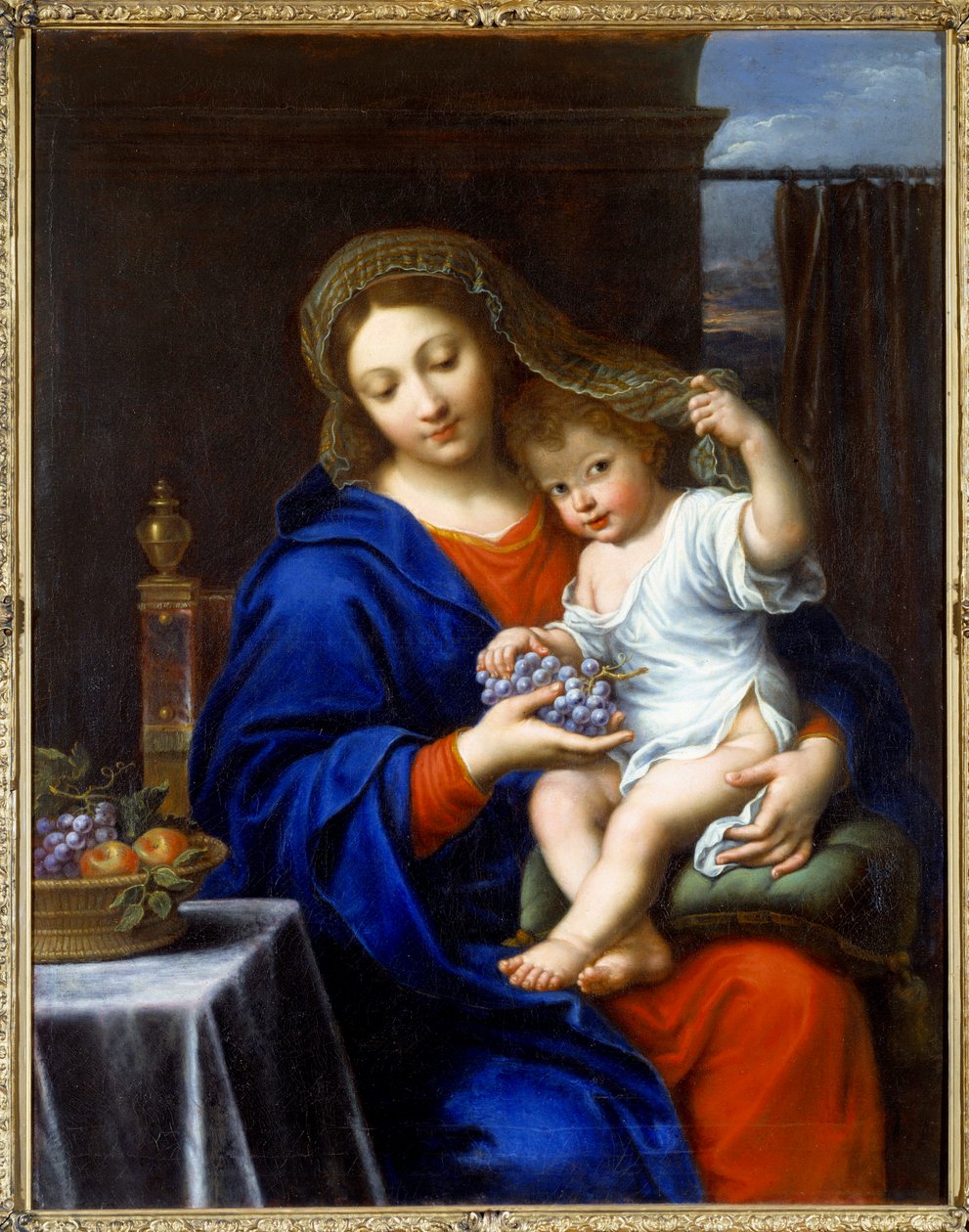Jomfruen har klyngen Maleri av Pierre Mignard (1612-1695) 1640 Søn. 1,21x0,94 m av Pierre Mignard