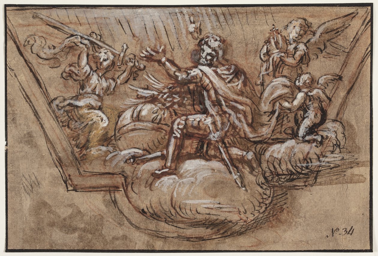 Utkast til takdekorasjon av Pierre Mignard