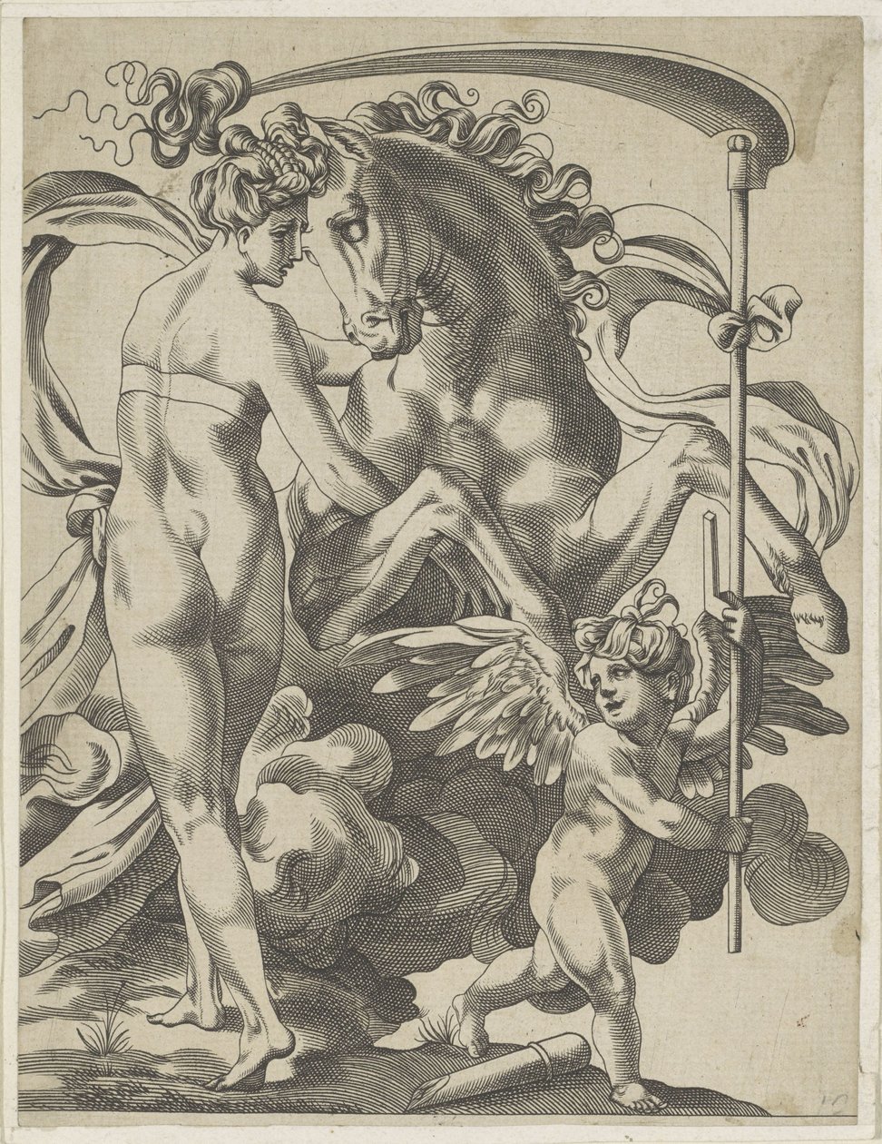 Saturn og nymfen Philyra av Pierre Milan