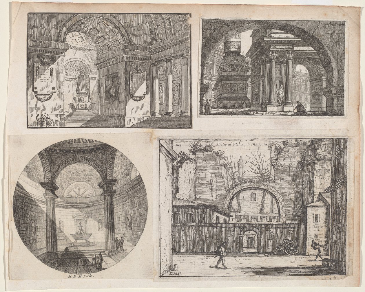 Veranda foran et sirkulært tempel av Pierre Moreau