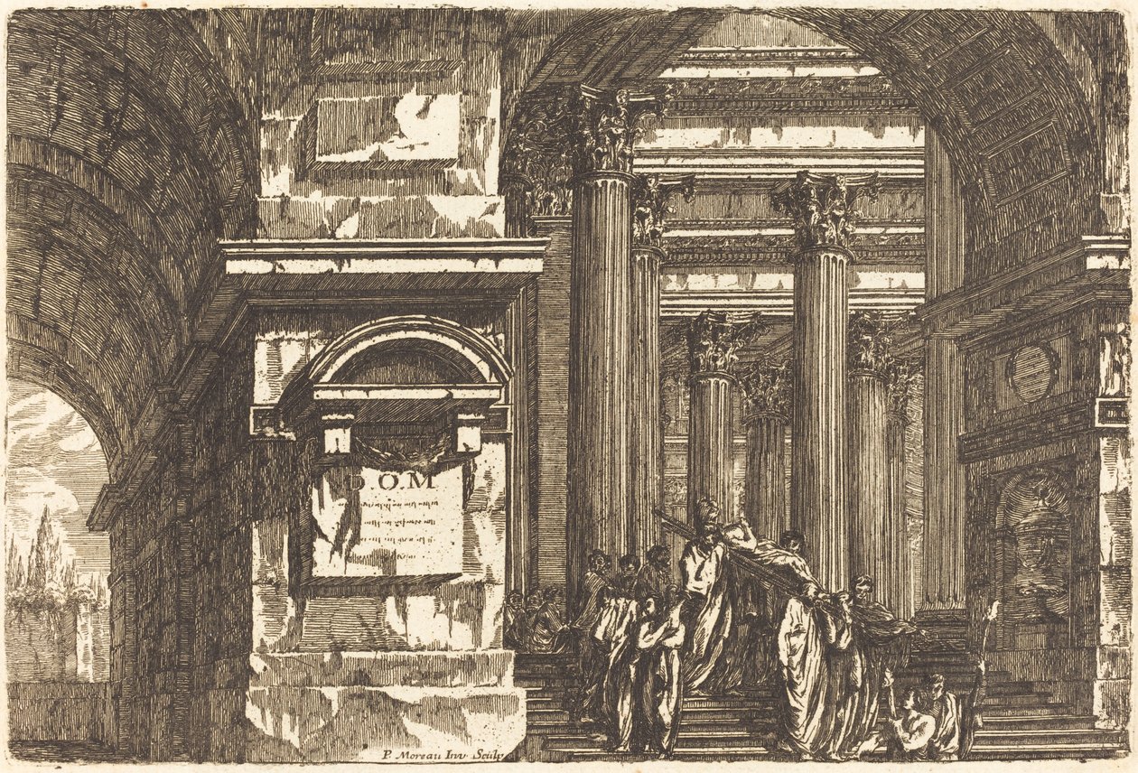 Inngangen til et tempel av Pierre Moreau