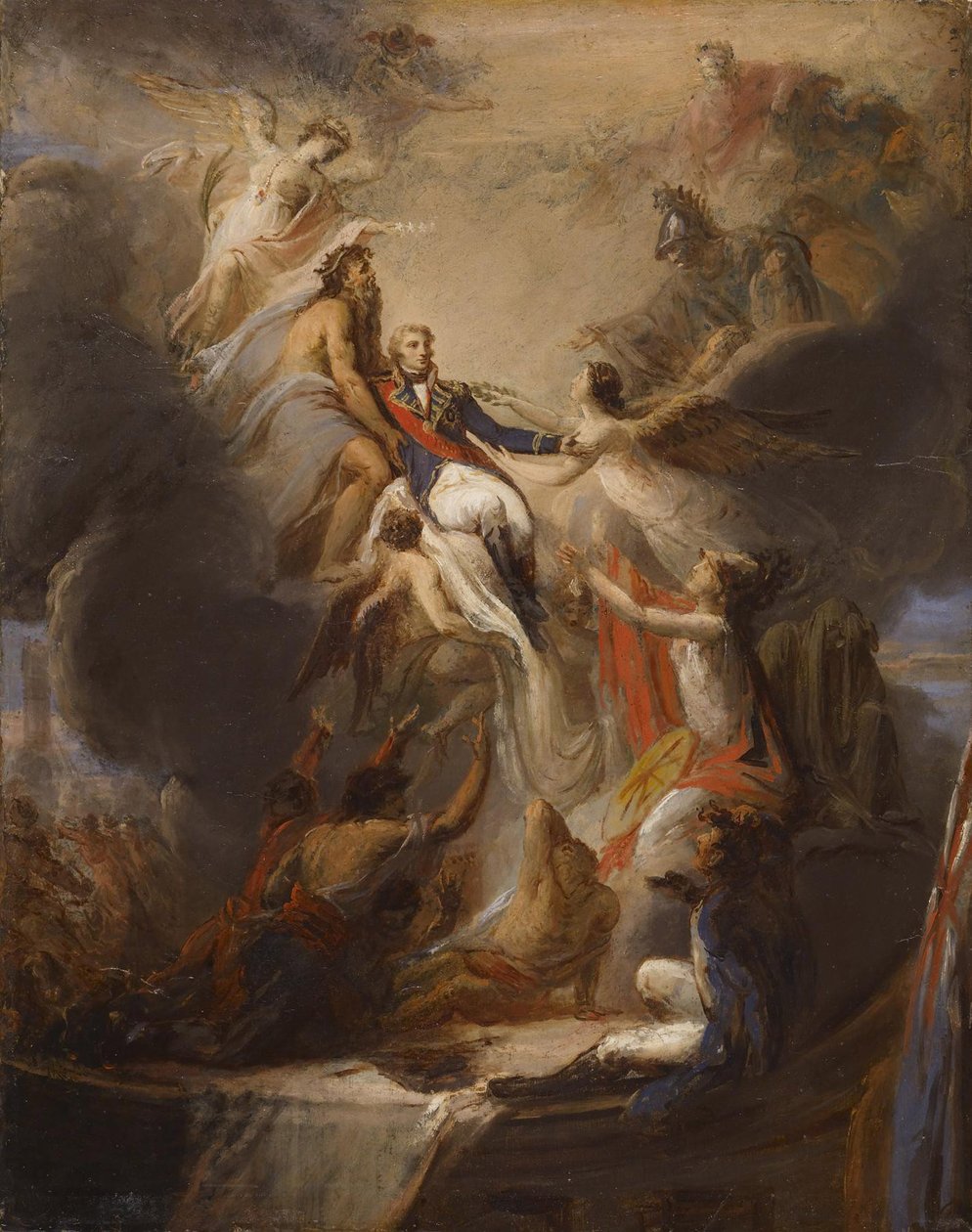 The Apotheosis of Nelson, ca. 1818 (olje på papir montert på lerret) av Pierre Nicolas Legrand