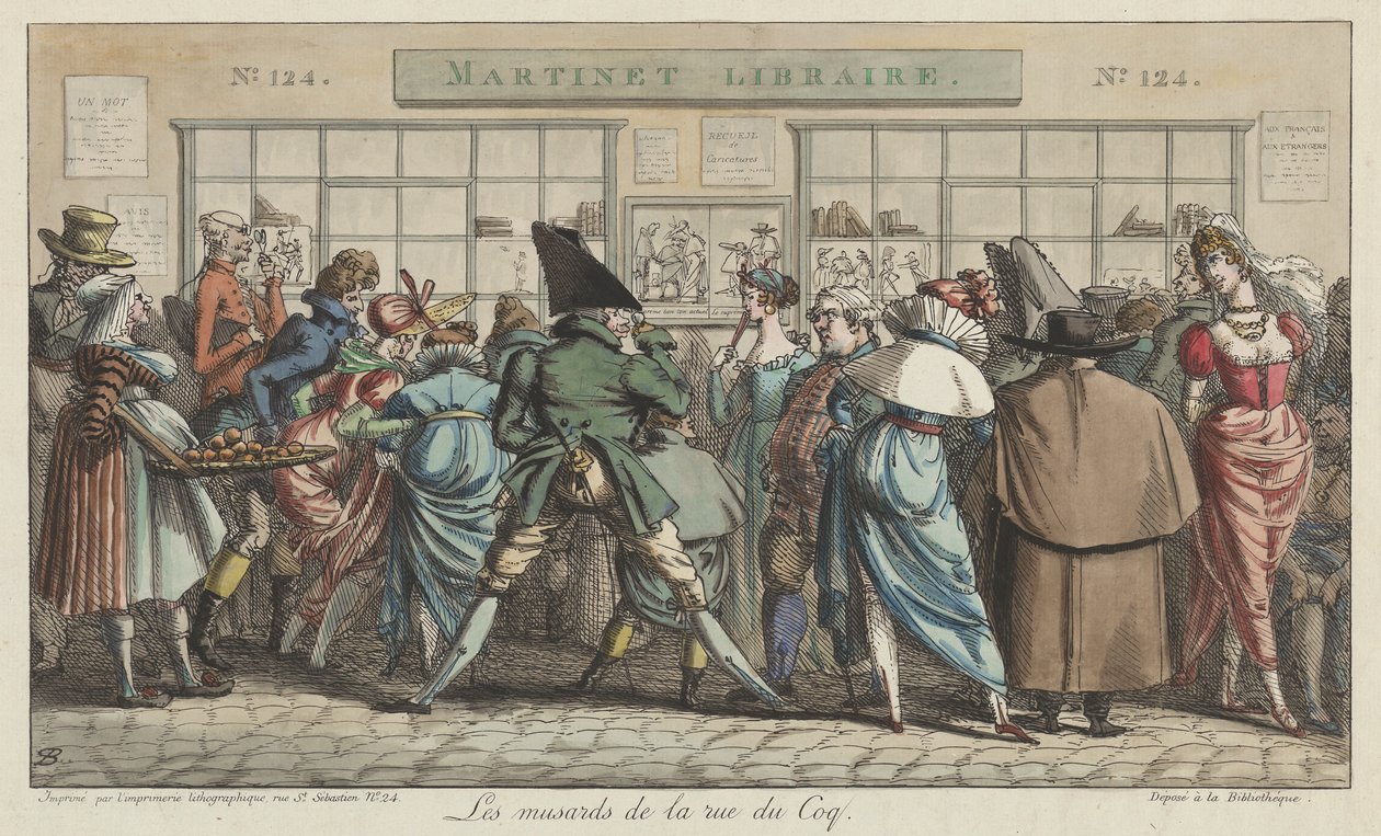 The Dawdlers av Rue du Coq av Pierre Nolasque Bergeret