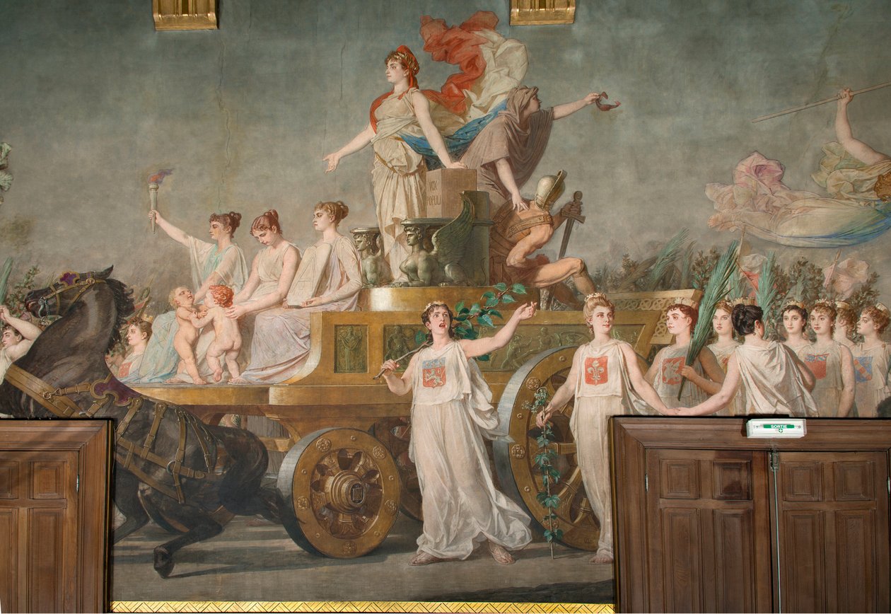 Fresco "" Republikkens triumf"" av Pierre Paul Lêon Glaize