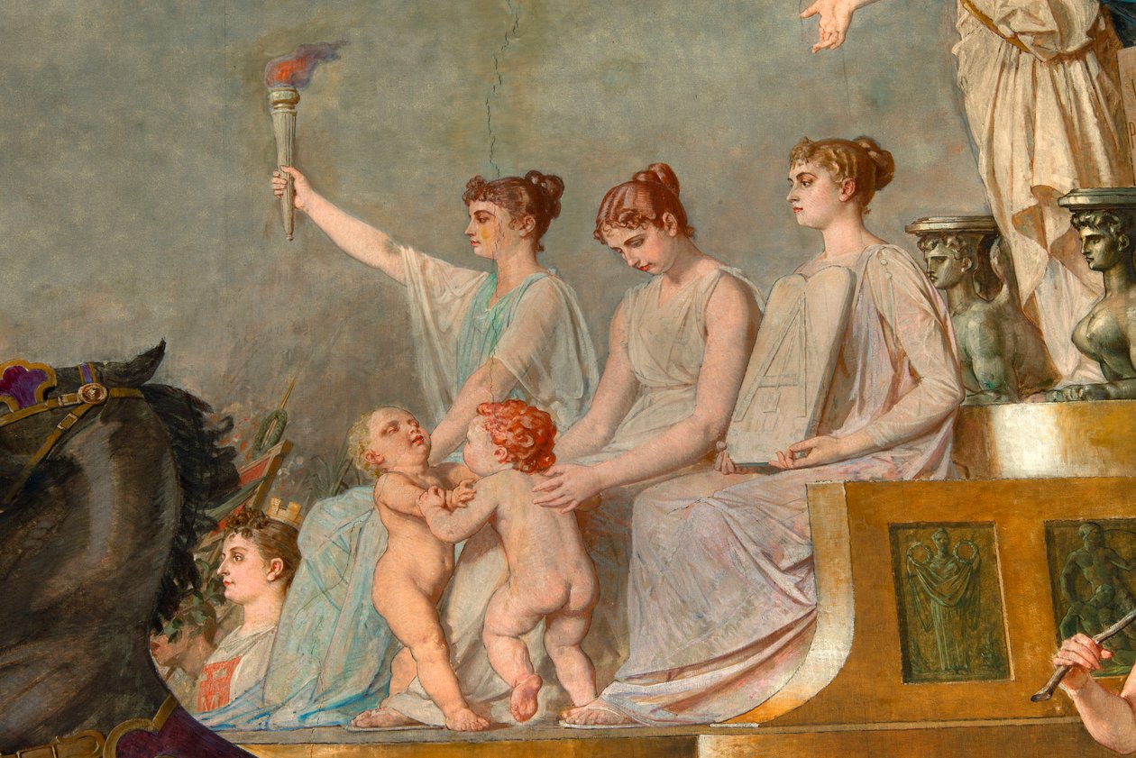 Fresco "" Republikkens triumf"" av Pierre Paul Lêon Glaize