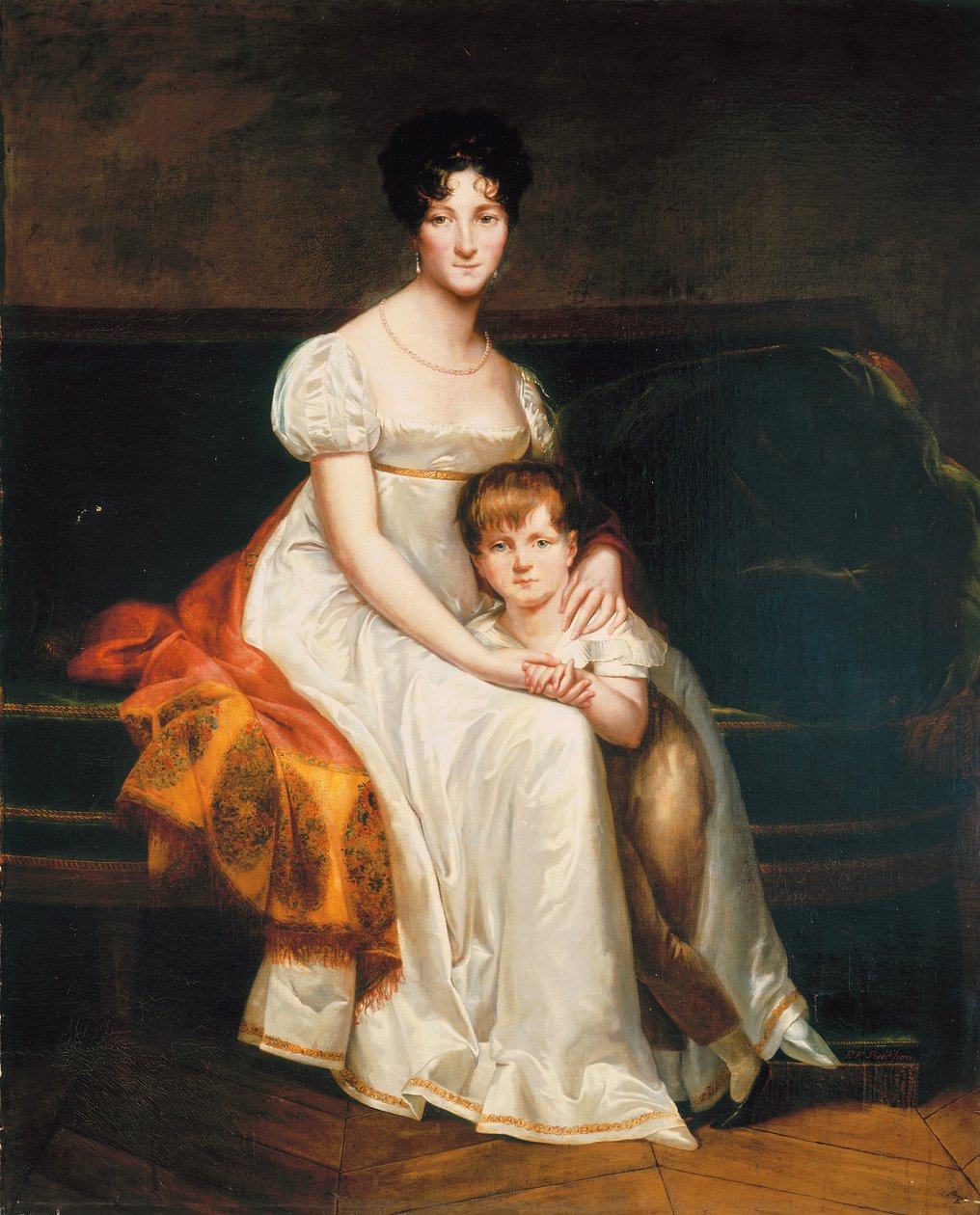 Portrett av en dame, sies å være Louise Catherine Eleonore de la Plaigne, 1814 av Pierre Paul Prudhon