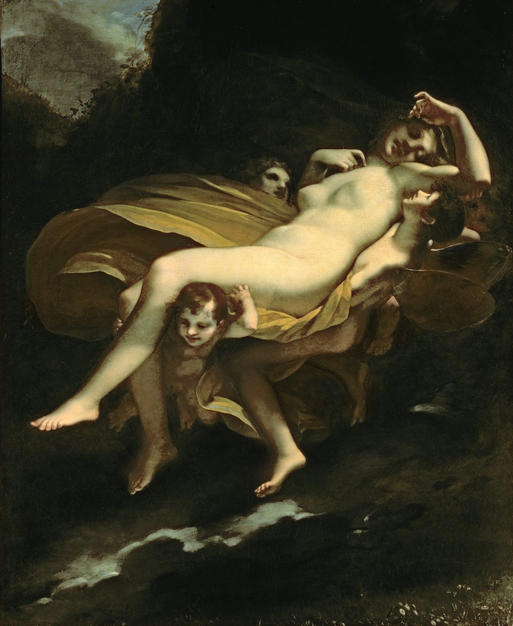 Psyche fraktet til himmelen av Pierre Paul Prudhon