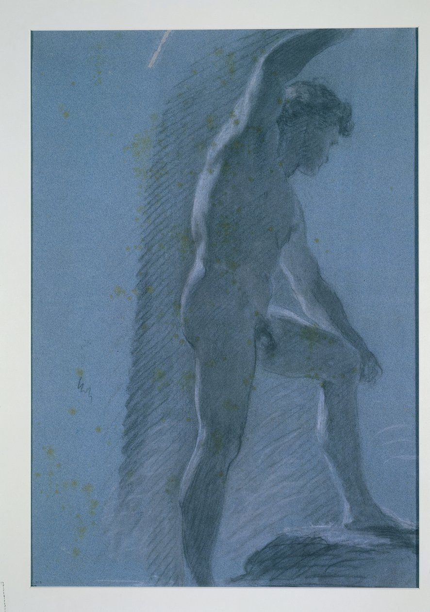 Studie av naken mann (verso) av Pierre Paul Prud