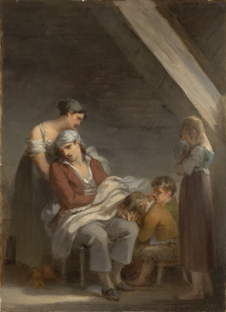 En sorgrammet familie, 1821 av Pierre Paul Prudhon