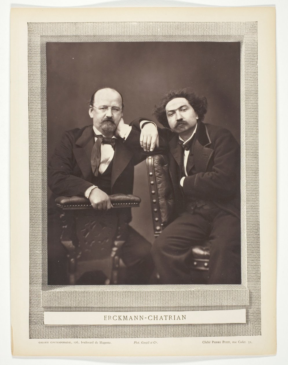 Émile Erckmann (fransk forfatter, 1822-1899) og Alexandre Chatrian (fransk forfatter, 1826-1890) av Pierre Petit