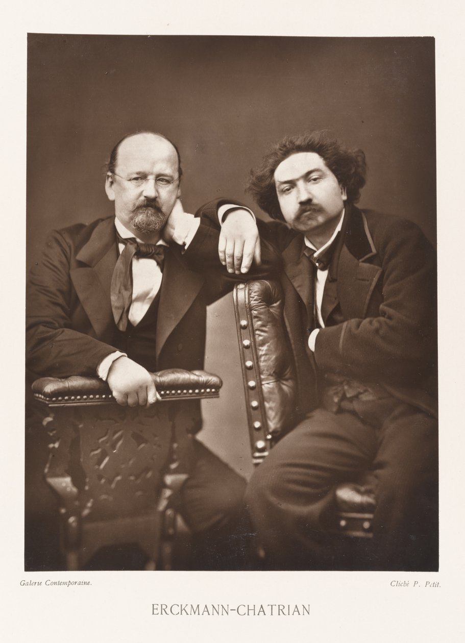 Emile Erckmann og Charles Chatrain av Pierre Petit