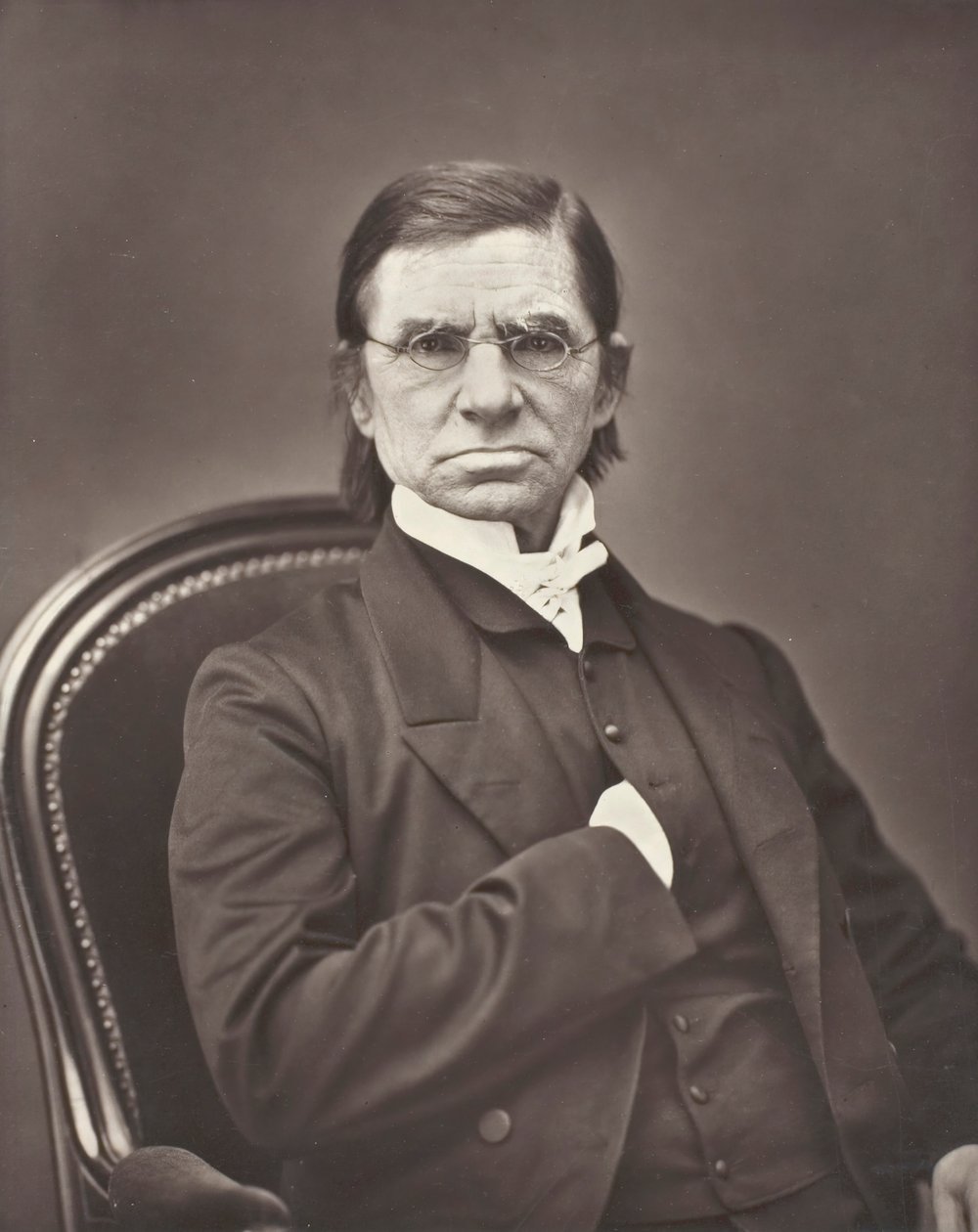 Émile Littré fransk leksikograf og filosof, 1801-1881, ca. 1876. av Pierre Petit