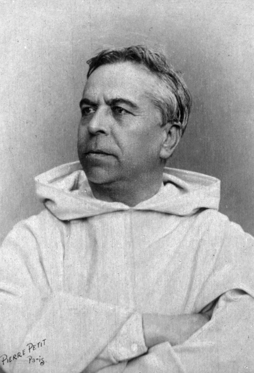 Portrett av den dominikanske friaren Henri Didon, ca. 1890-1900 (s/hvitt-bilde) av Pierre Petit