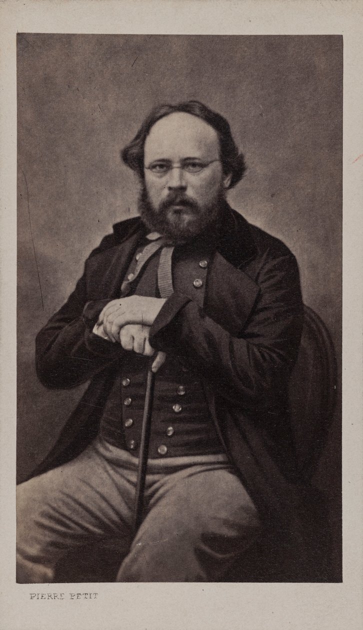 Portrett av Pierre-Joseph Proudhon 1809-1865, ca 1860. av Pierre Petit