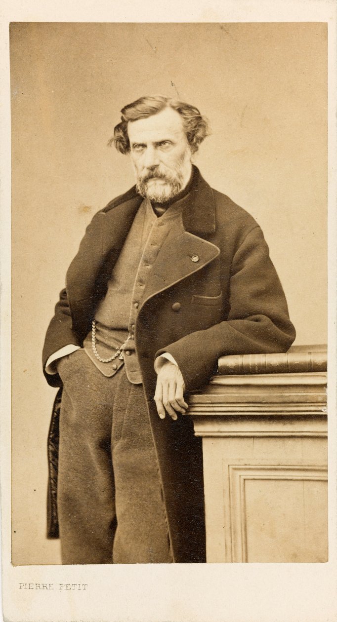 Portrett av komponisten Ambroise Thomas 1811-1896. av Pierre Petit
