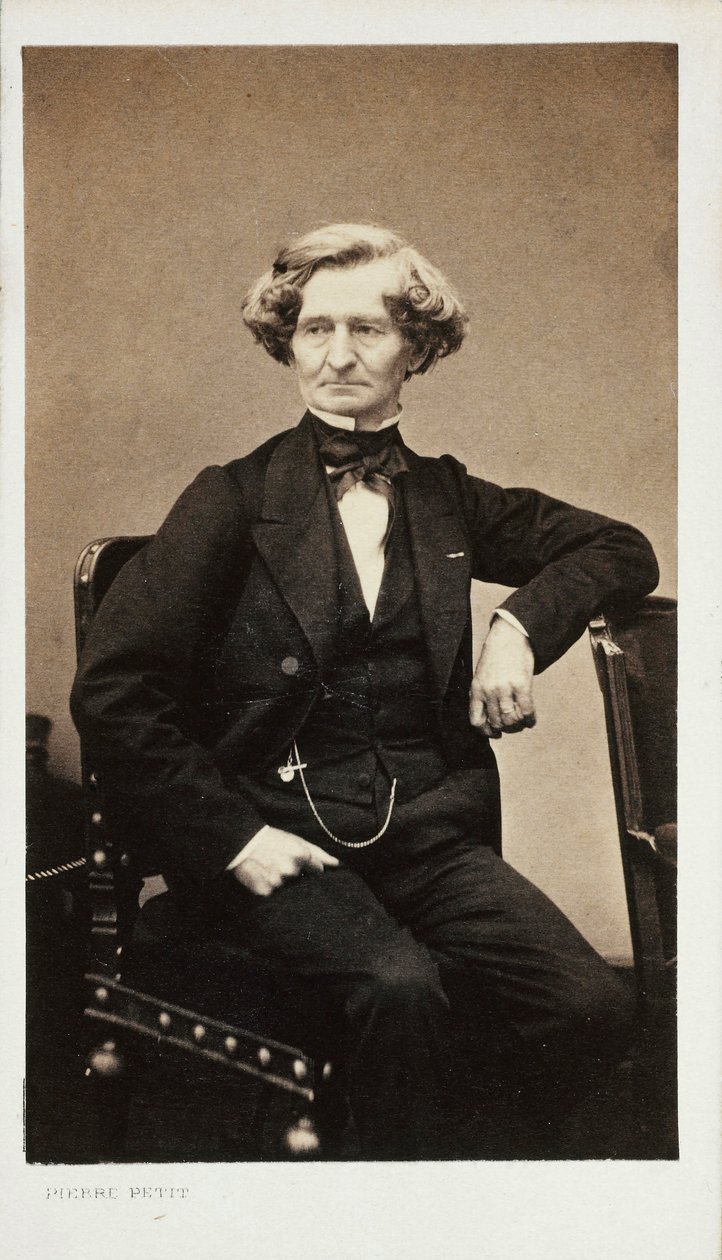 Portrett av komponisten Hector Berlioz 1803-1869, ca 1860. av Pierre Petit