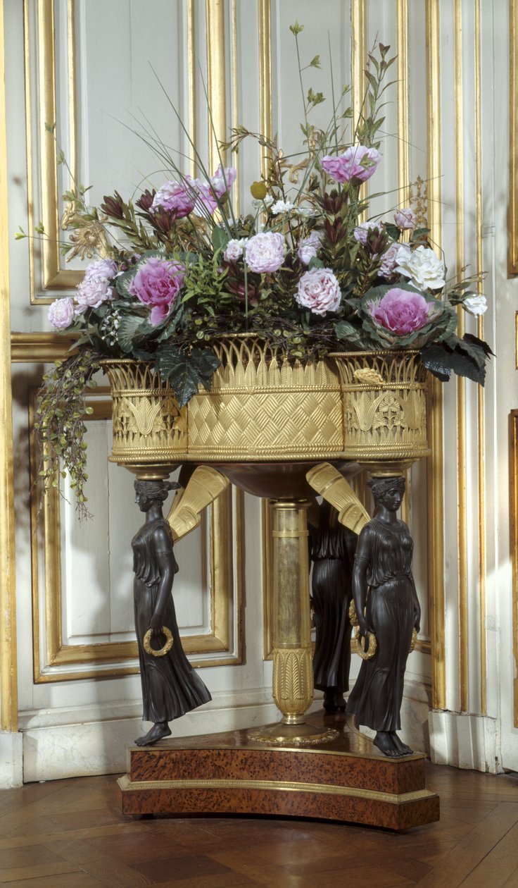 Art France Jardiniere har fire kurver i gullbronse rundt 1807 av Pierre Philippe (attr. to) Thomire