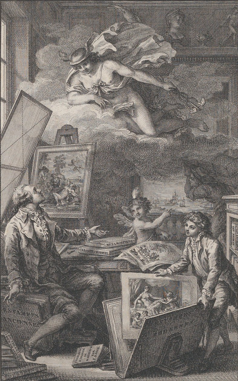 Til minne om P. FR. Basan, en gravering for katalogen til samlingen til P.-F. Basan..., 1798. av Pierre Philippe Choffard