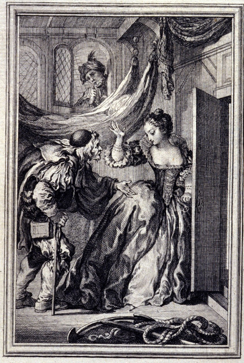 Aniardenes kalender - i "" Fortellinger og noveller i vers"" av Jean La Fontaine. 1776. Illustrasjon av P.P. Choffard. av Pierre Philippe Choffard