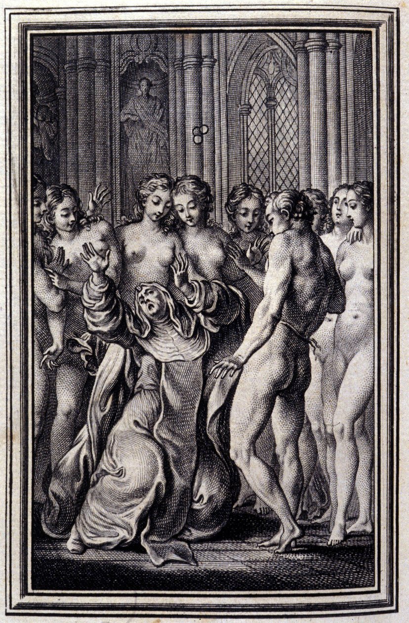 Le Glouches - i "" Fortellinger og noveller i vers "" av Jean La Fontaine. 1776. Illustrasjon av P.P. Choffard. av Pierre Philippe Choffard