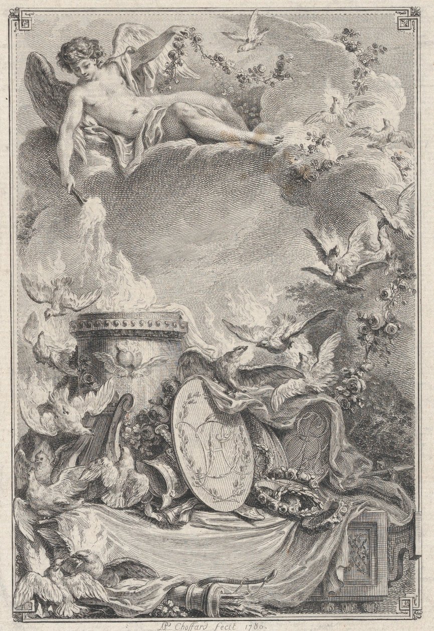 Minnemynt for et ekteskap, 1780. av Pierre Philippe Choffard