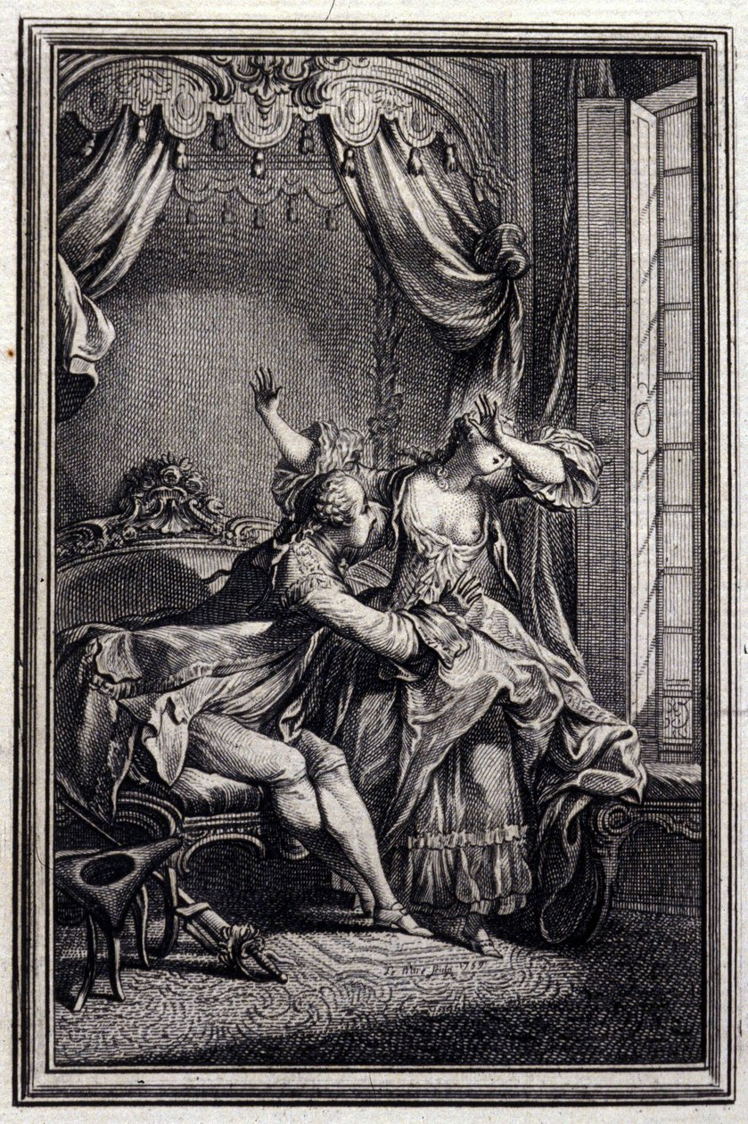 Richard Minulto - i "" Fortellinger og noveller på vers"" av Jean La Fontaine. 1776. Illustrasjon av P.P. Choffard. av Pierre Philippe Choffard