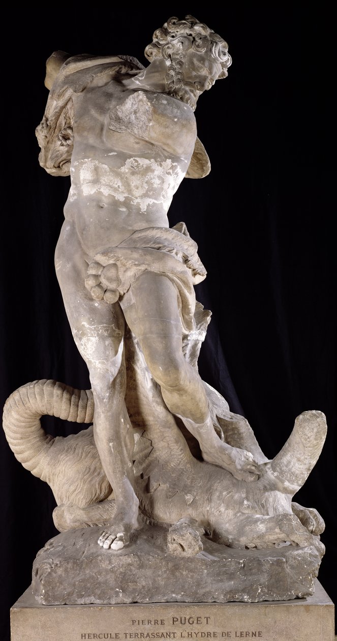 Hercules kjemper mot Lernaean Hydra av Pierre Puget