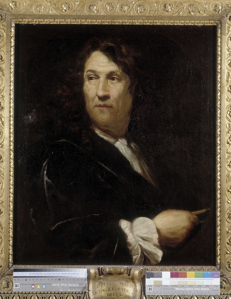 Mannen med et kompass eller portrett av Gaspard Puget (1615-c. 1683, fransk arkitekt) (olje på lerret) av Pierre Puget