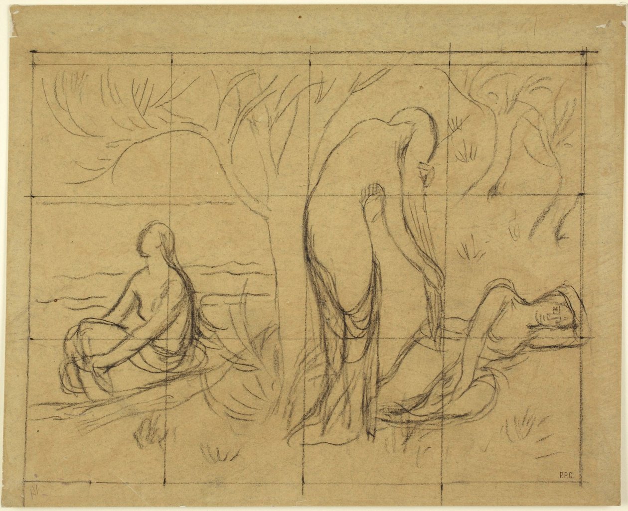 Komposisjonsstudie av Pierre Puvis de Chavannes