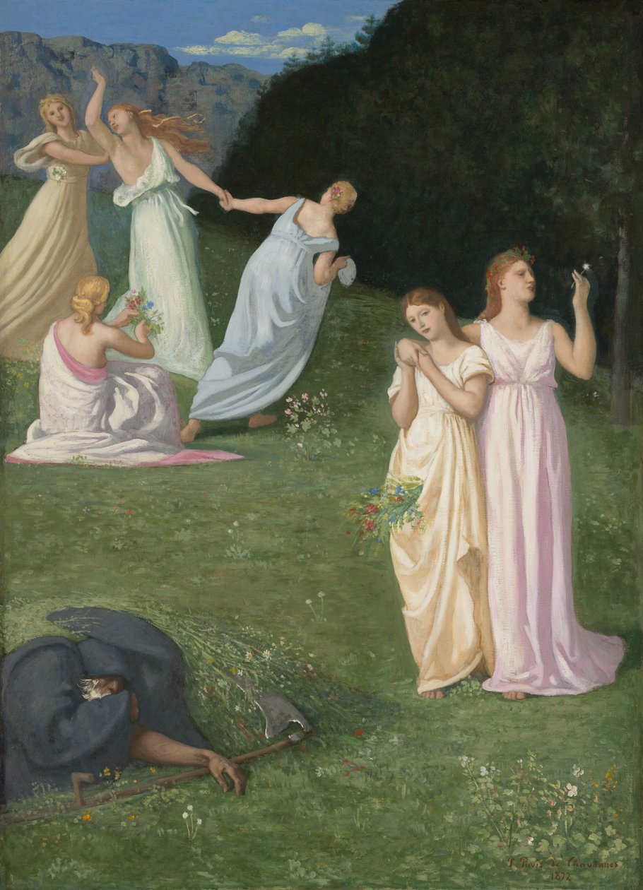 Døden og jomfruene, 1872 av Pierre Puvis de Chavannes
