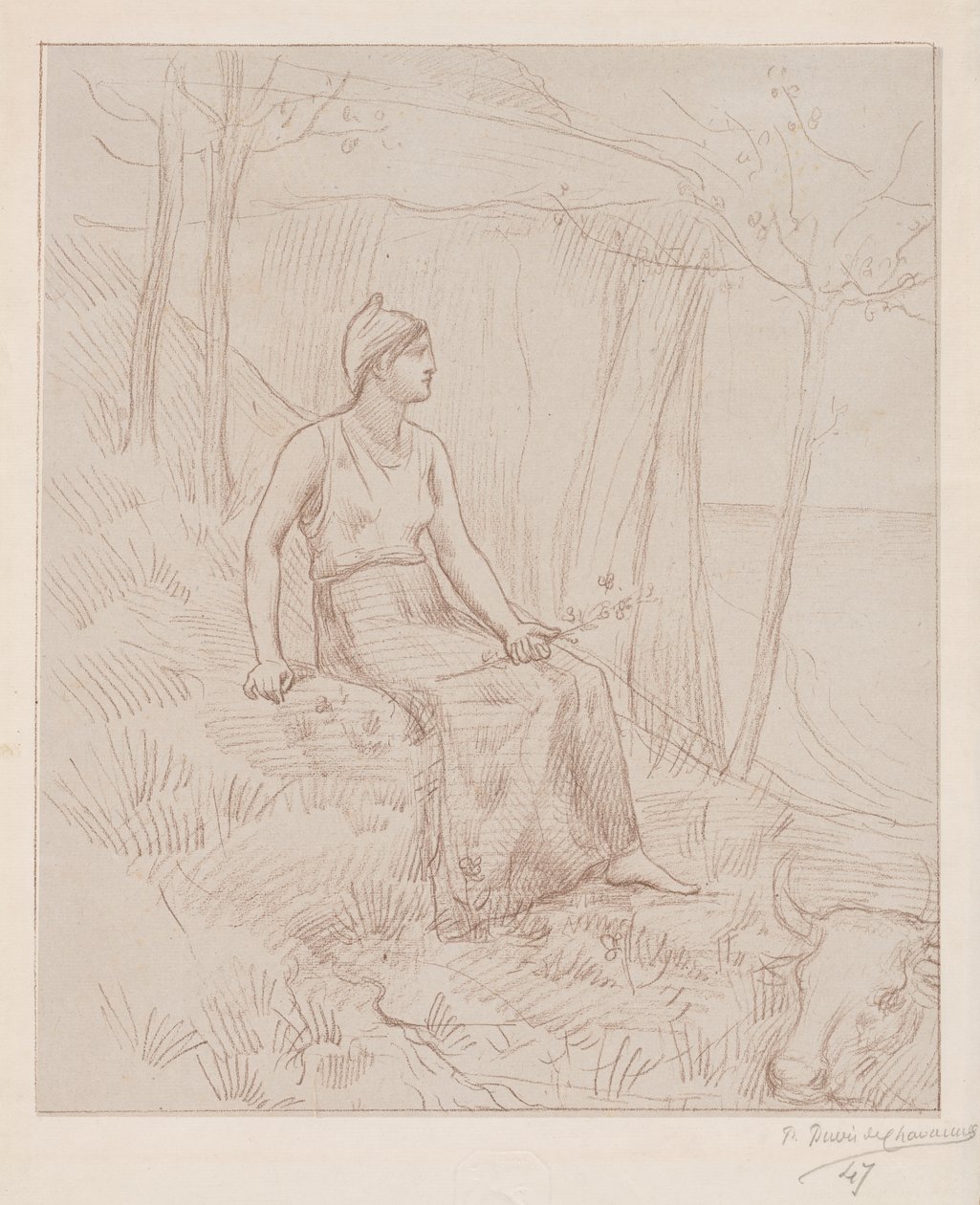 Normandie av Pierre Puvis de Chavannes