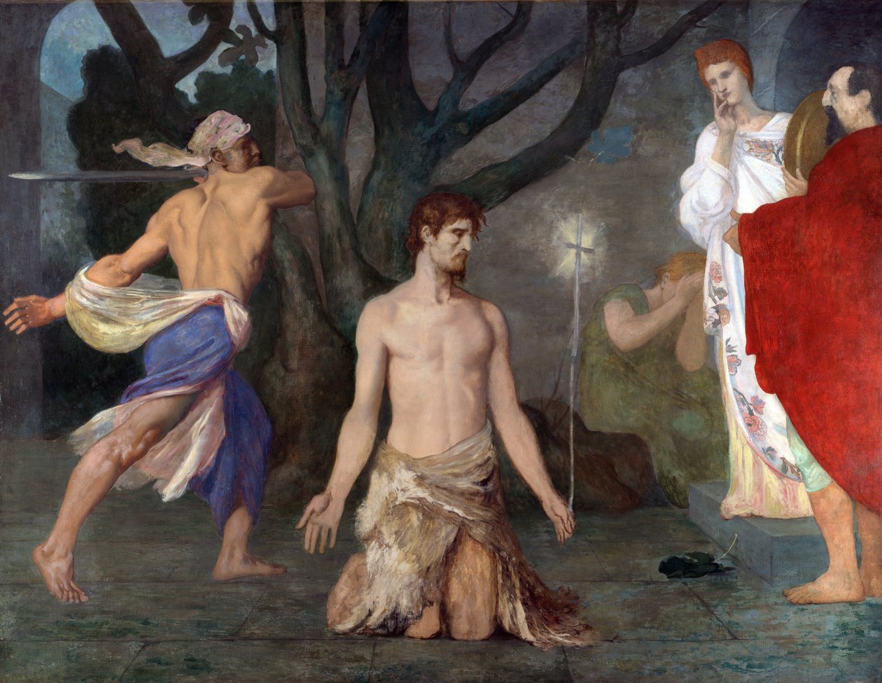 Puvis de Chavannes, Pierre Cecil (1824-1898) Halshuggingen av døperen Johannes Olje på lerret ca. 1869 National Gallery, London 243,5x318 av Pierre Puvis de Chavannes