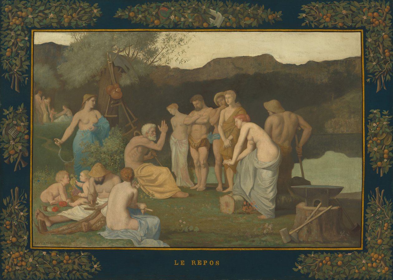 Hvile, c. 1863. av Pierre Puvis de Chavannes