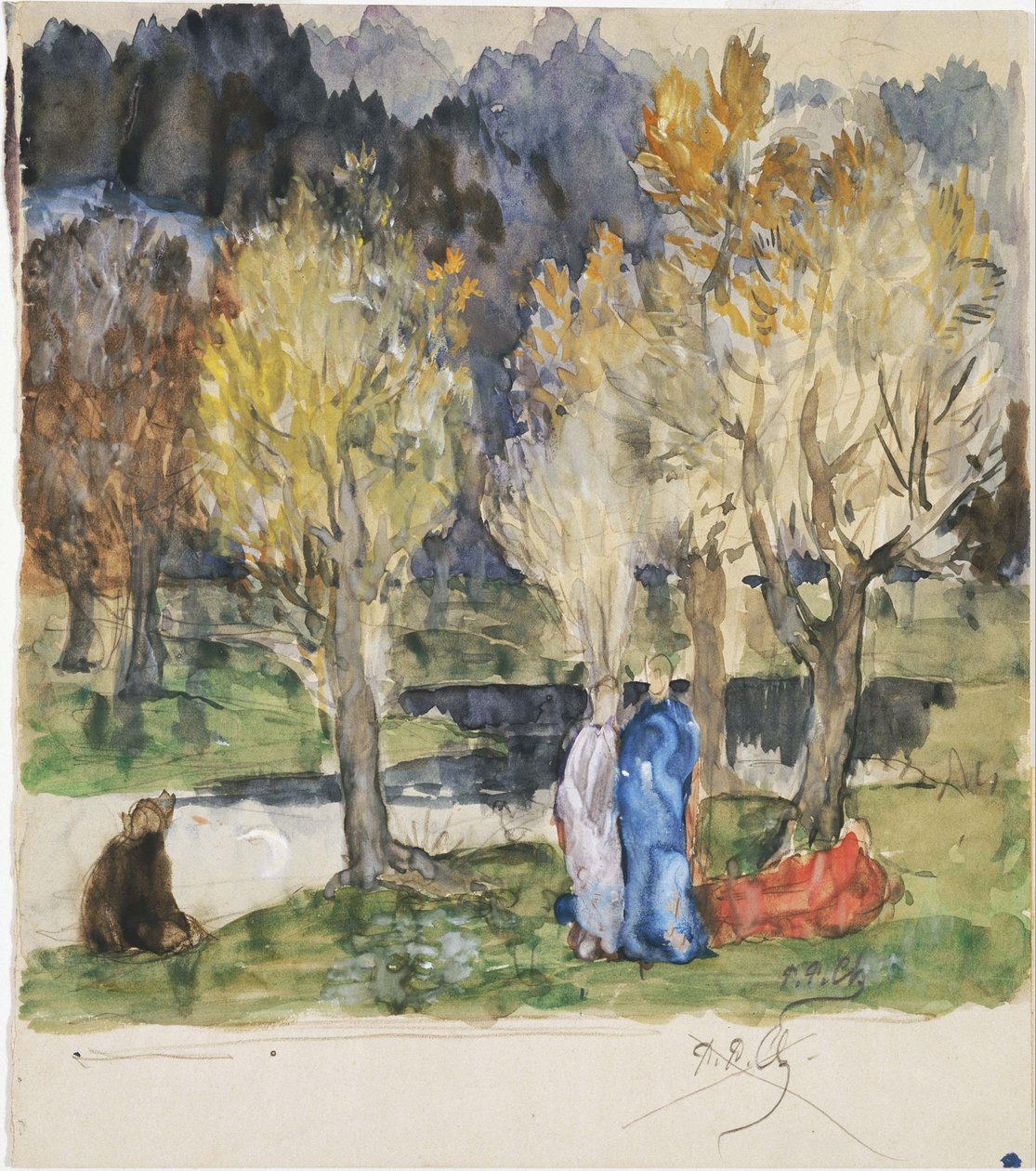 Hellig lund av Pierre Puvis de Chavannes