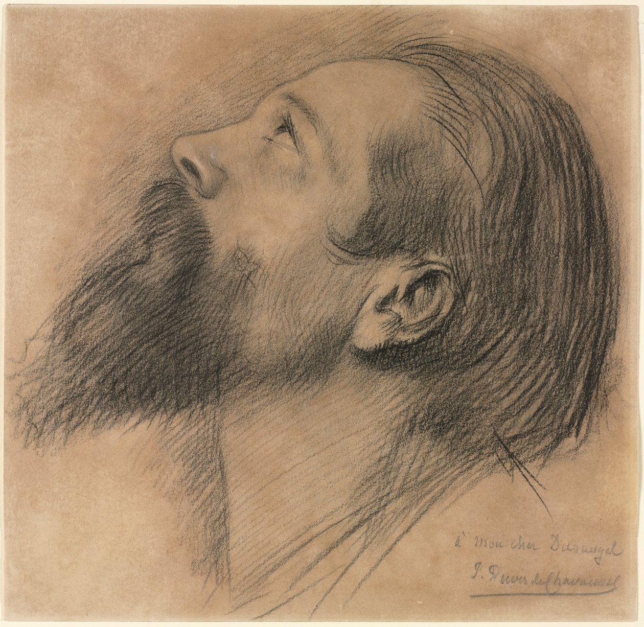 Studie for Frisen av Sainte Geneviève av Pierre Puvis de Chavannes