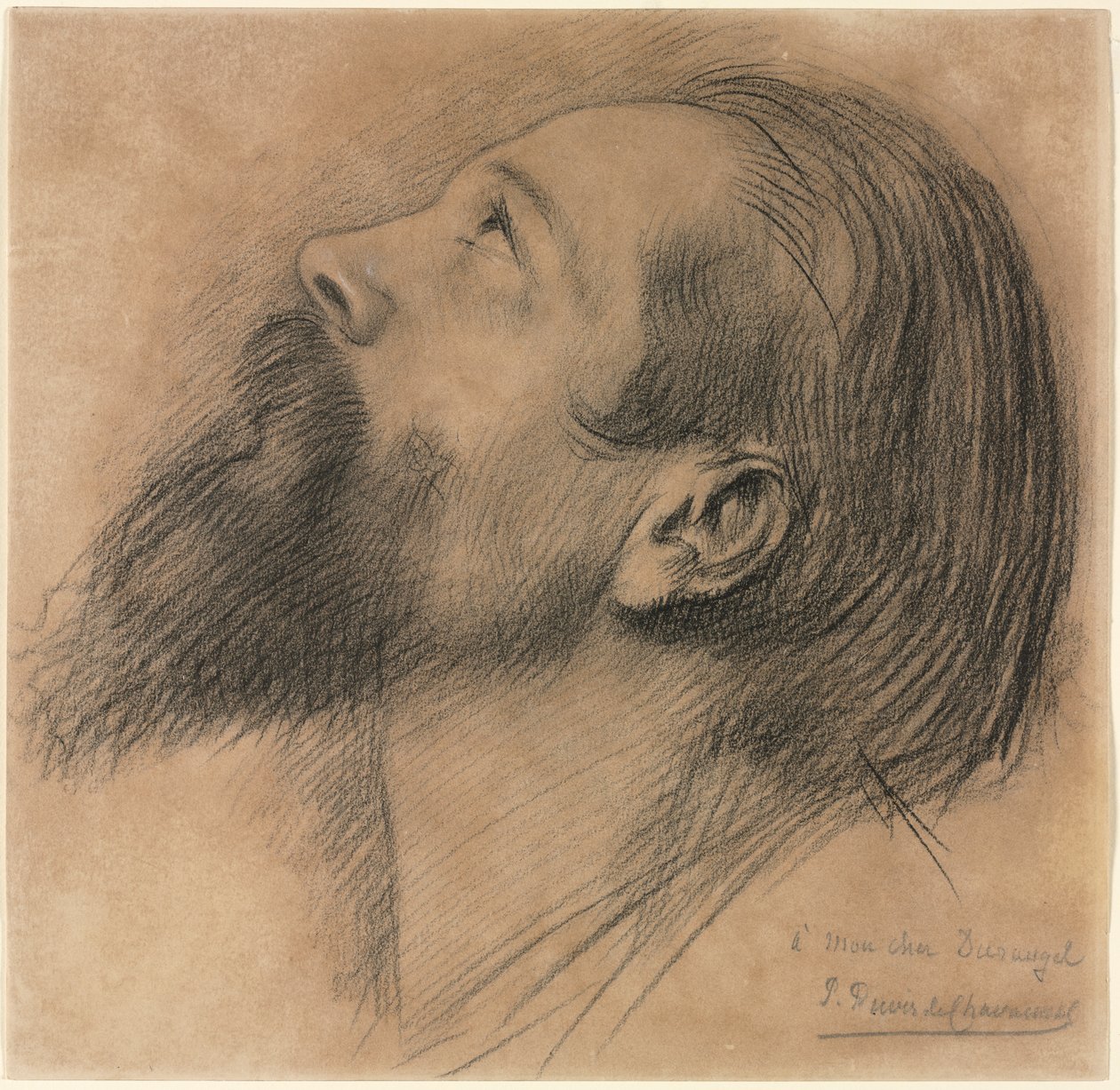Studie for Frisen av Sainte Geneviève av Pierre Puvis de Chavannes
