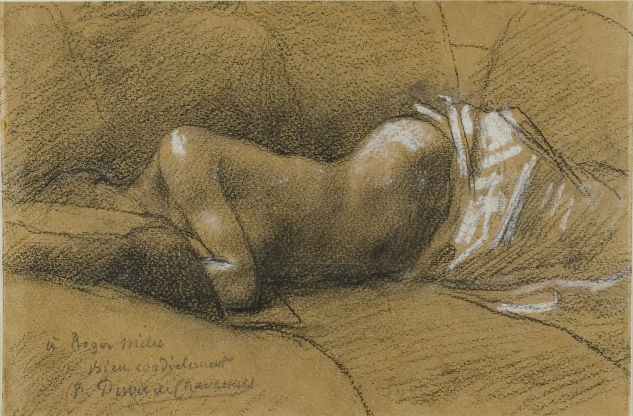 Studie av en sovende kvinne av Pierre Puvis de Chavannes
