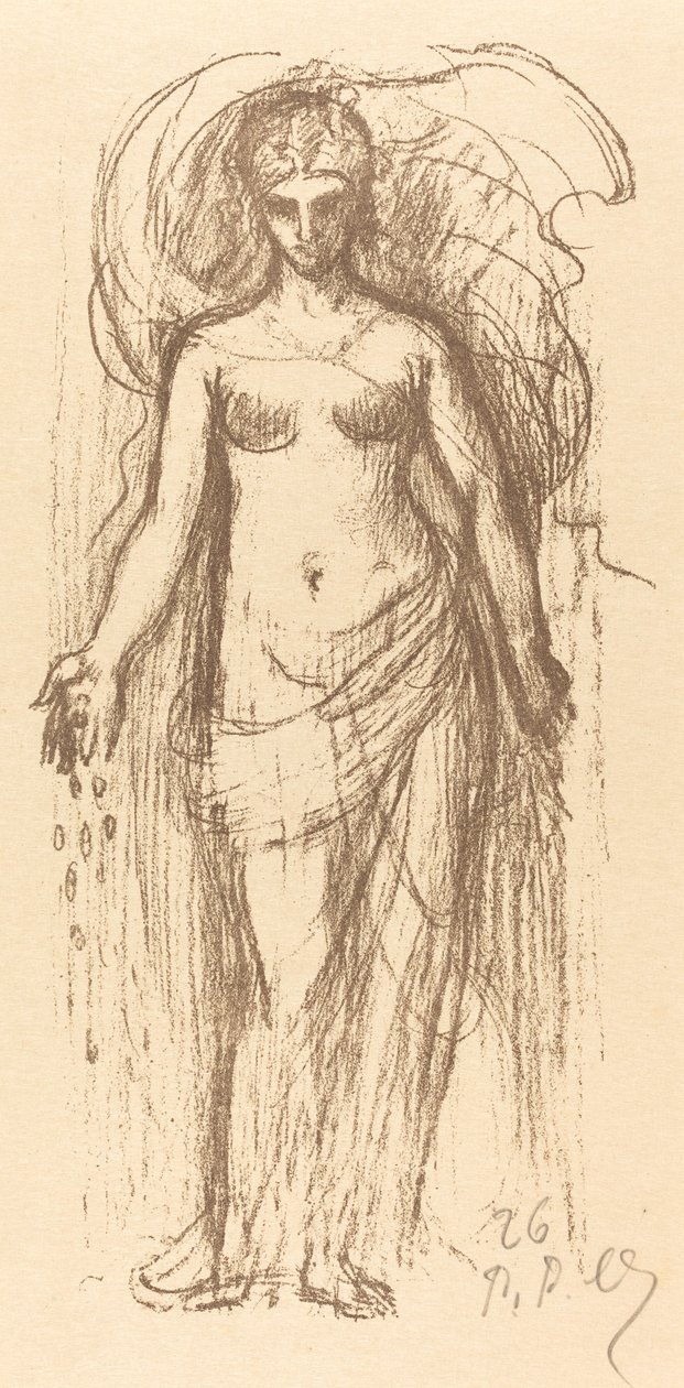 Studie av en kvinne (overflod) av Pierre Puvis de Chavannes