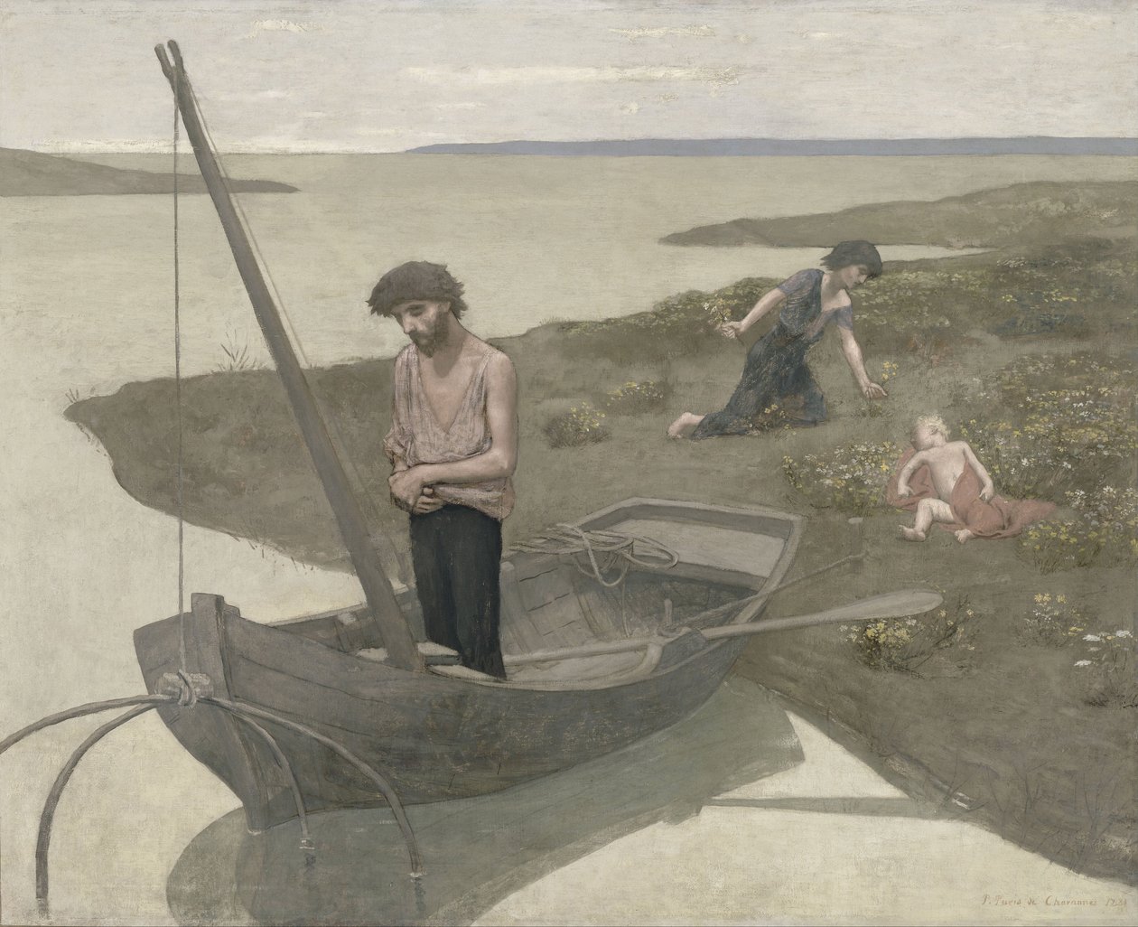 Den fattige fiskeren, 1881 av Pierre Puvis de Chavannes