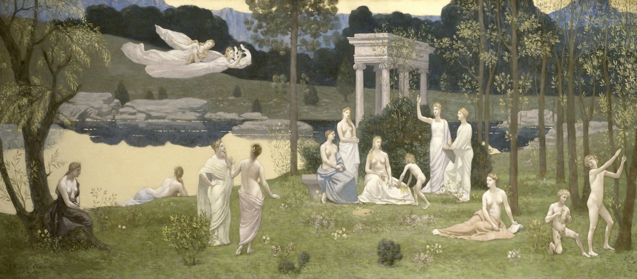 The Sacred Grove, Loved of the Arts and the Muses, 1884-89 av Pierre Puvis de Chavannes