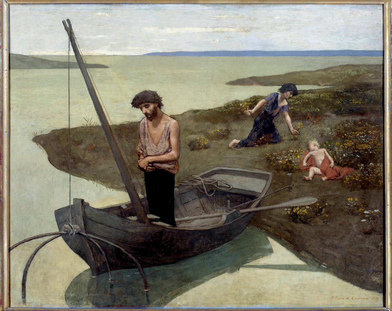 Den fattige fiskeren Maleri av Pierre Puvis de Chavannes (1824-1898) 1881 Søn. 1,55x1,92 m Paris, musee d